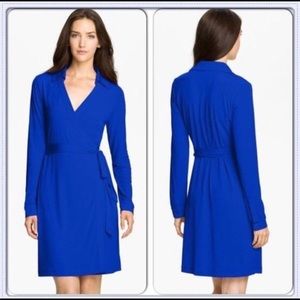 Calvin Klein Royal Blue Wrap Dress - Size 8